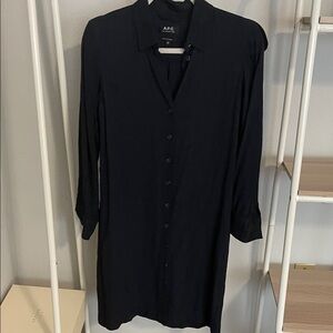 A.P.C. Black Long Sleeve Dress